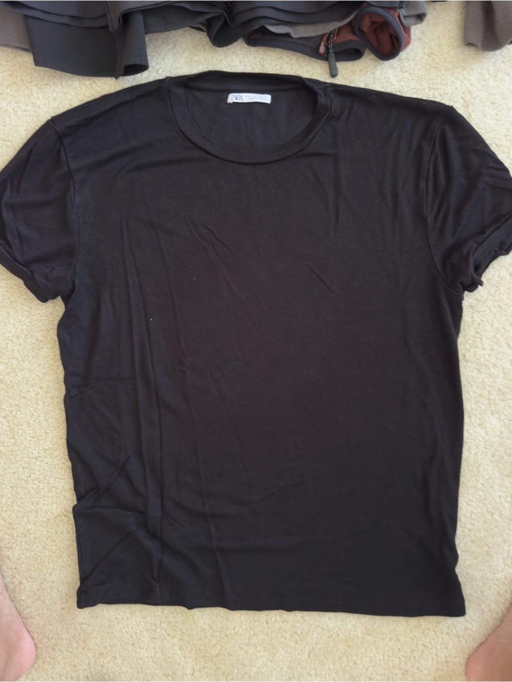 NWOT MENS ZARA KNIT MUSCLE FIT SHIRT - MENS LARGE
